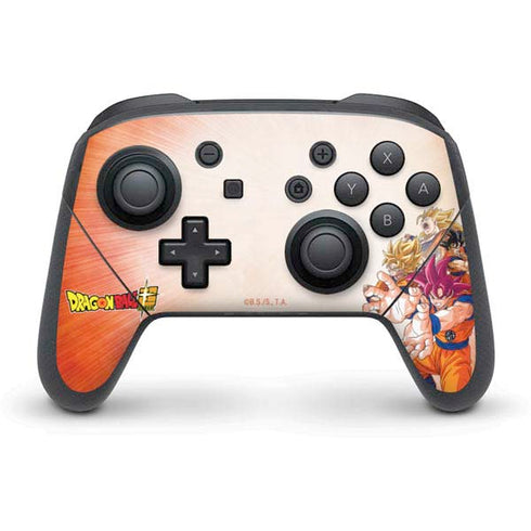 Dragon Ball Super Goku Evolution Nintendo Switch Pro Controller Skin