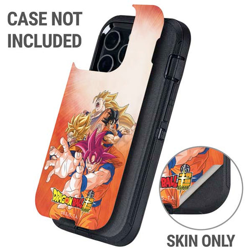 Dragon Ball Super Goku Evolution Otterbox Defender iPhone Skin