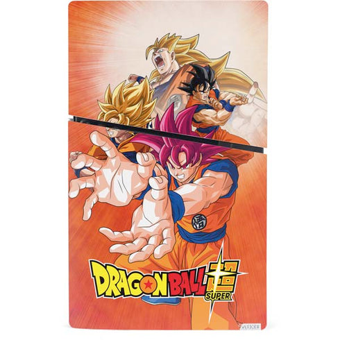 Dragon Ball Super Goku Evolution PS5 Slim Digital Edition Console Skin