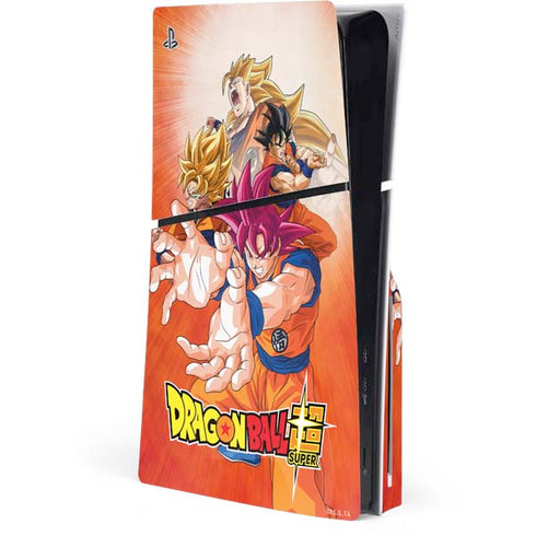 Dragon Ball Super Goku Evolution PS5 Slim Disk Console Skin