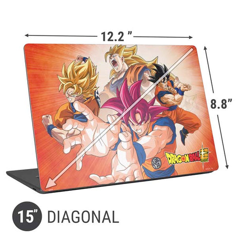 Dragon Ball Super Goku Evolution Universal Laptop 15in (12.2 x 8.8in) Skin