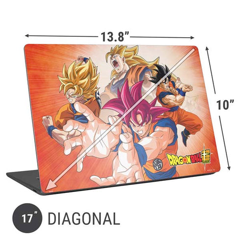 Dragon Ball Super Goku Evolution Universal Laptop 17in (13.8 x 10in) Skin