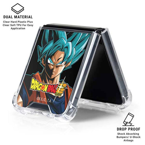 Dragon Ball Super Goku Galaxy Z Flip7 Clear Case