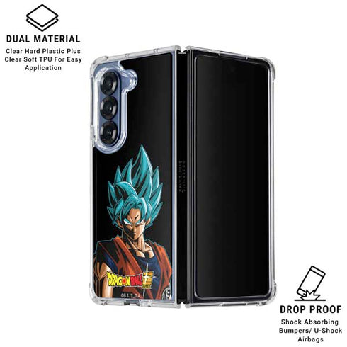 Dragon Ball Super Goku Galaxy Z Fold7 Clear Case