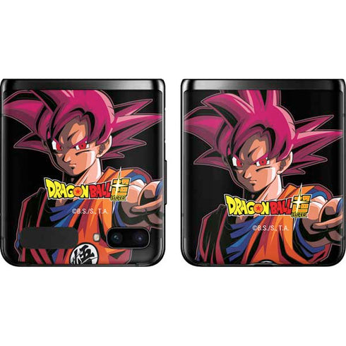 Dragon Ball Super Goku Portrait Super Sayan 4 Galaxy Z Flip Skin