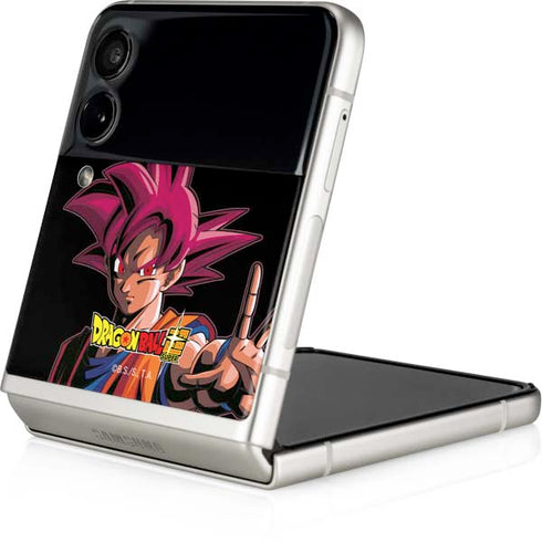 Dragon Ball Super Goku Portrait Super Sayan 4 Galaxy Z Flip3 5G Skin