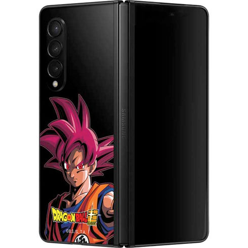 Dragon Ball Super Goku Portrait Super Sayan 4 Galaxy Z Fold3 5G Skin