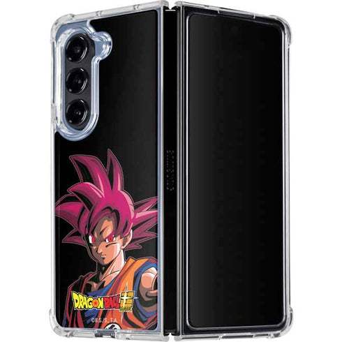 Dragon Ball Super Goku Portrait Super Sayan 4 Galaxy Z Fold5 5G Clear Case