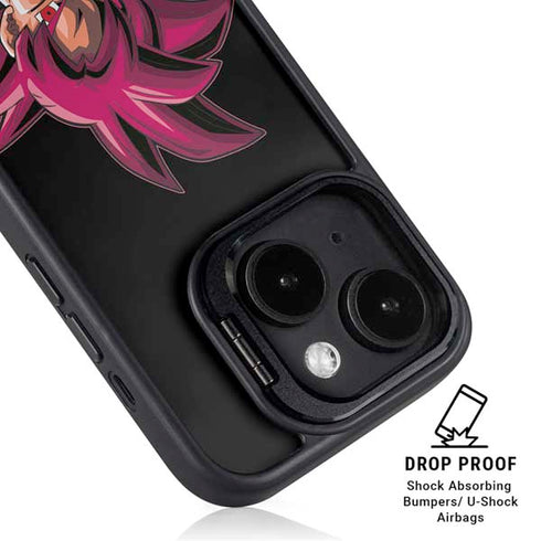 Dragon Ball Super Goku Portrait Super Sayan 4 iPhone 15 Plus Kickstand Case