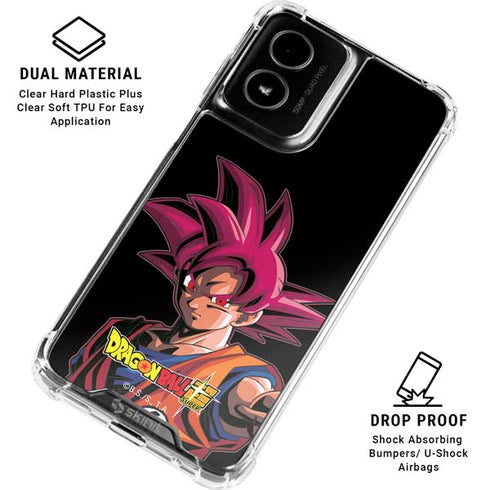 Dragon Ball Super Goku Portrait Super Sayan 4 Moto G Power 5G (2024) Clear Case