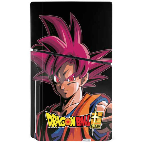 Dragon Ball Super Goku Portrait Super Sayan 4 PS5 Slim Disk Console Skin
