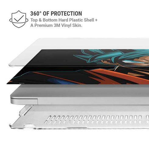 DRAGON BALL SUPER GOKU PORTRAIT SUPER SAIYAN GOD MacBook Pro 13in (2020) Case plus Skin