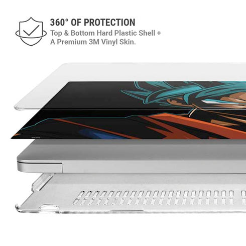 DRAGON BALL SUPER GOKU PORTRAIT SUPER SAIYAN GOD MacBook Pro 16in (2019-20) Case plus Skin