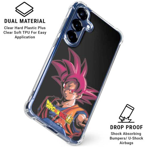 Dragon Ball Super Goku Portrait Super Sayan 4 Galaxy S25 Plus Clear Case