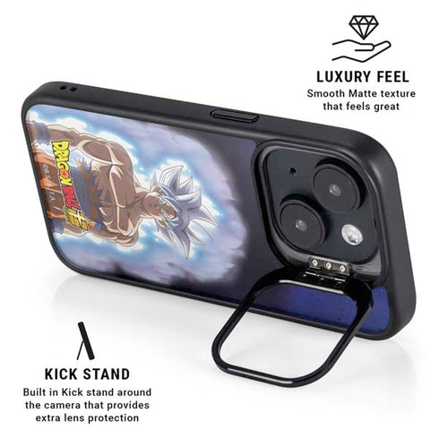 Dragon Ball Super Goku Ultra Instinct iPhone 15 Plus Kickstand Case