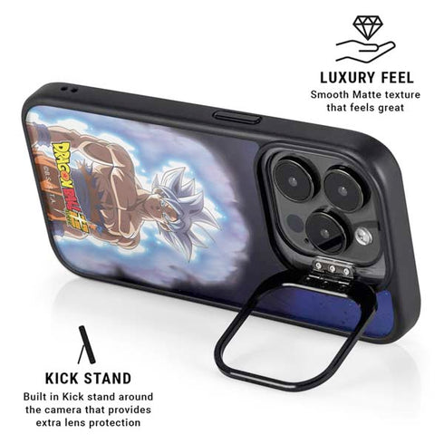 Dragon Ball Super Goku Ultra Instinct iPhone 15 Pro Kickstand Case