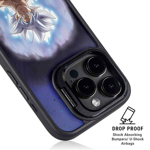 Dragon Ball Super Goku Ultra Instinct iPhone 15 Pro Kickstand Case