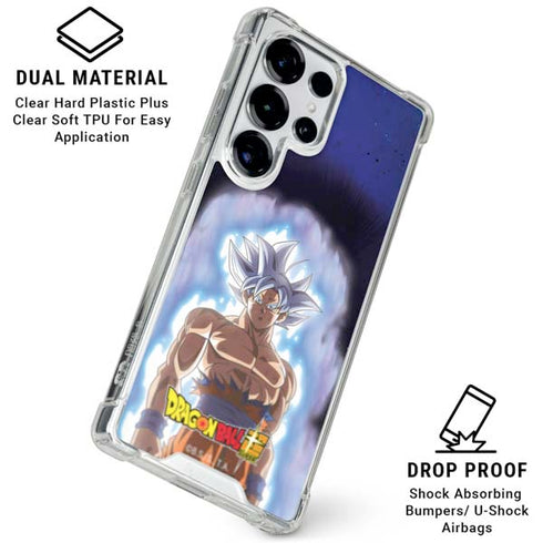 Dragon Ball Super Goku Ultra Instinct Galaxy S25 Ultra Clear Case