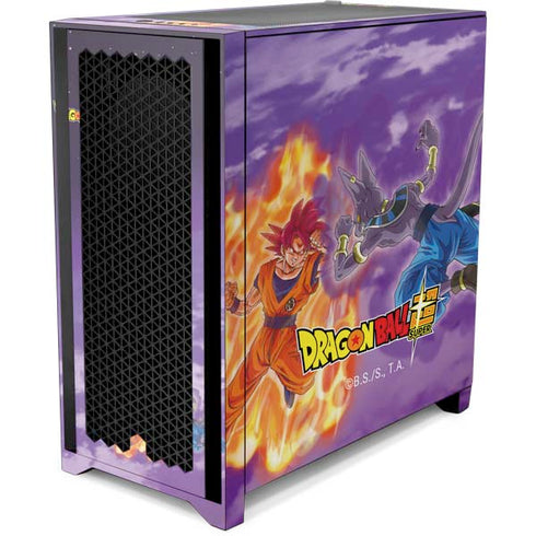 Dragon Ball Super Goku vs Beerus Corsair 4000D Tempered Glass Mid-Tower ATX Case Skin