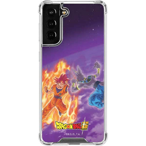 Dragon Ball Super Goku vs Beerus Galaxy S21 FE Clear Case