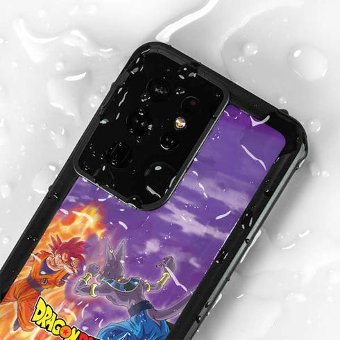 Dragon Ball Super Goku vs Beerus Galaxy S24 Ultra Waterproof Case
