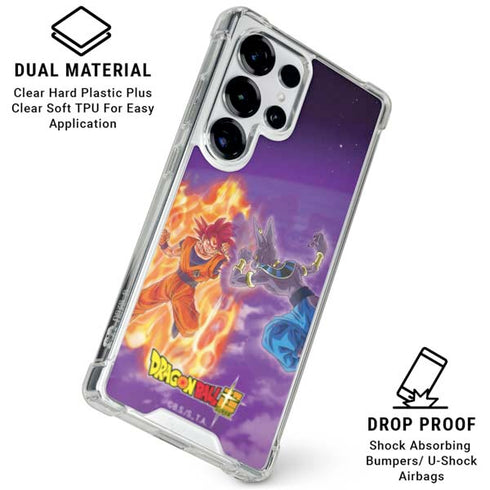 Dragon Ball Super Goku vs Beerus Galaxy S25 Ultra Clear Case