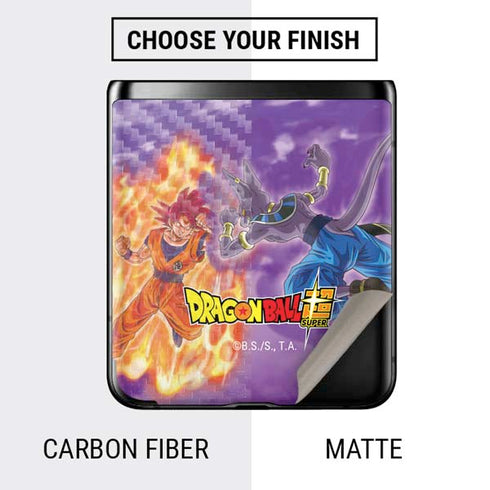 Dragon Ball Super Goku vs Beerus Galaxy Z Flip Skin