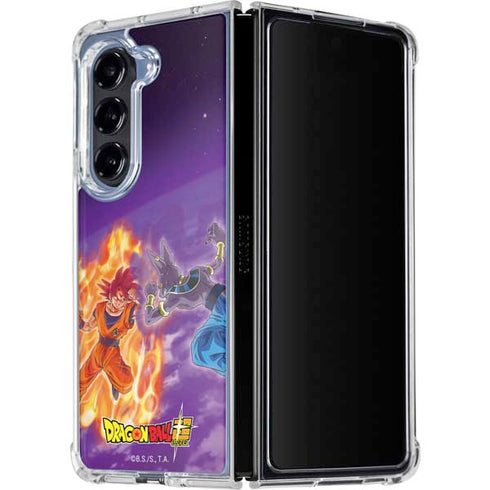 Dragon Ball Super Goku vs Beerus Galaxy Z Fold5 5G Clear Case