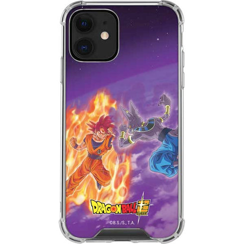 Dragon Ball Super Goku vs Beerus iPhone 12 Clear Case