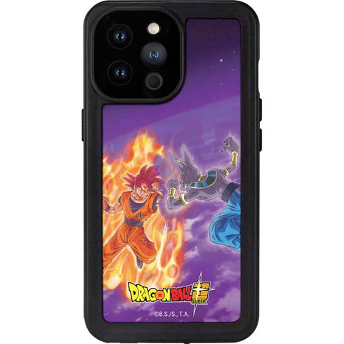 Dragon Ball Super Goku vs Beerus iPhone 14 Pro Max Waterproof Case