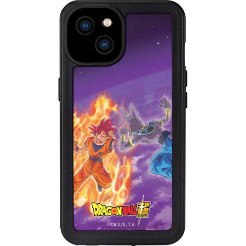 Dragon Ball Super Goku vs Beerus iPhone 15 Plus Waterproof Case