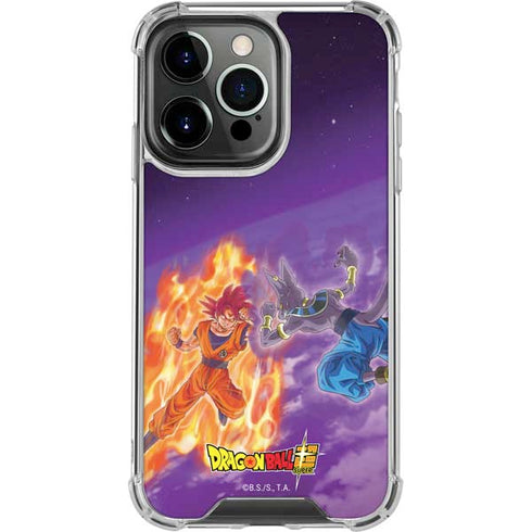 Dragon Ball Super Goku vs Beerus iPhone 15 Pro Clear Case