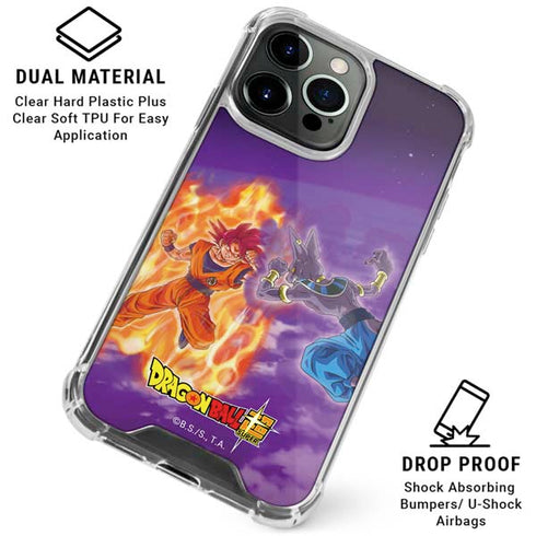 Dragon Ball Super Goku vs Beerus iPhone 15 Pro Clear Case