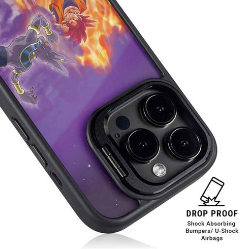 Dragon Ball Super Goku vs Beerus iPhone 15 Pro Kickstand Case
