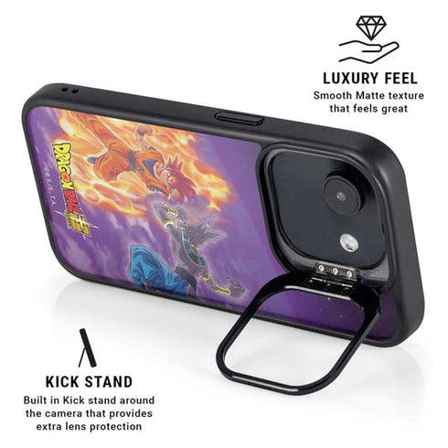 Dragon Ball Super Goku vs Beerus iPhone 16e Kickstand Case