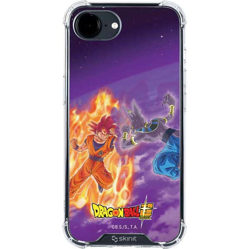 Dragon Ball Super Goku vs Beerus iPhone 16e Clear Case