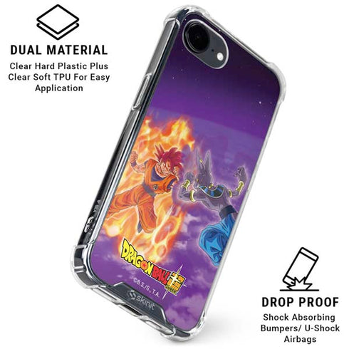 Dragon Ball Super Goku vs Beerus iPhone 16e Clear Case