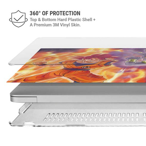 Dragon Ball Super Goku vs Beerus MacBook Pro 15in (2016-19) Case plus Skin