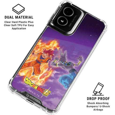 Dragon Ball Super Goku vs Beerus Moto G Power 5G (2024) Clear Case