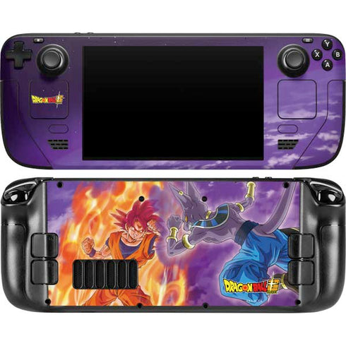 Dragon Ball Super Goku vs Beerus Steam Deck Handheld Gaming Computer OLED Skin