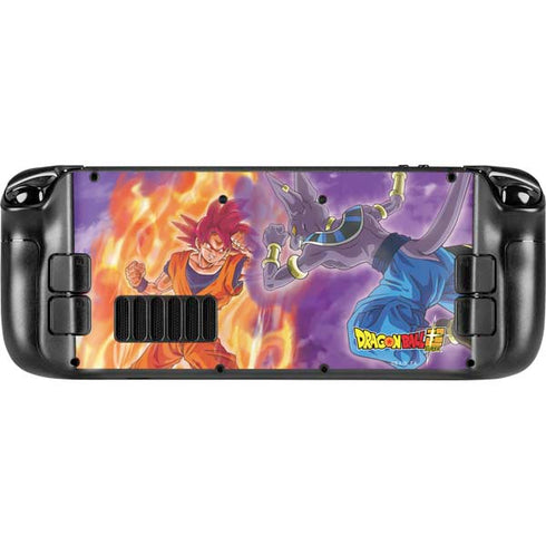 Dragon Ball Super Goku vs Beerus Steam Deck Handheld Gaming Computer OLED Skin