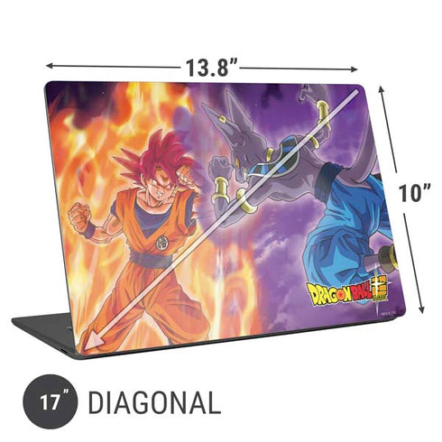 Dragon Ball Super Goku vs Beerus Universal Laptop 17in (13.8 x 10in) Skin