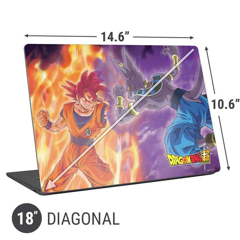 Dragon Ball Super Goku vs Beerus Universal Laptop 18in (14.6 x 10.6in) Skin