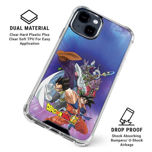 Dragon Ball Super Group iPhone 14 Plus Clear Case