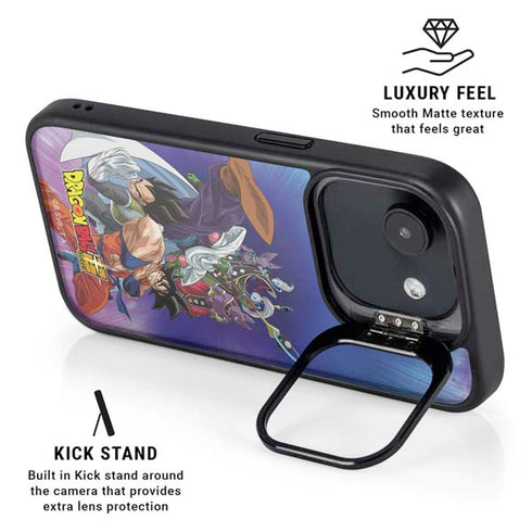 Dragon Ball Super Group iPhone 16e Kickstand Case