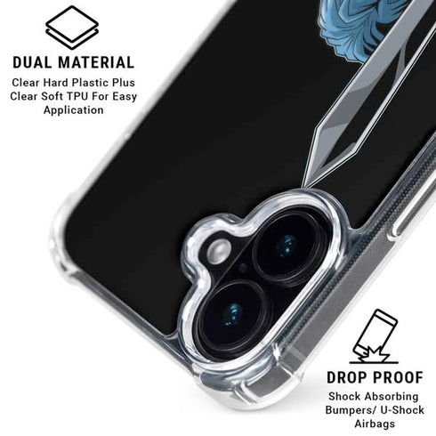 Dragon Ball Super Trunks Portrait iPhone 16 Plus Clear Case