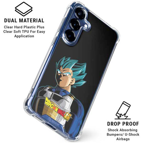 Dragon Ball Super Vegeta Galaxy S25 FE Clear Case