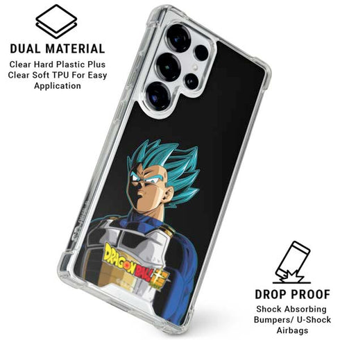 Dragon Ball Super Vegeta Galaxy S25 Ultra Clear Case