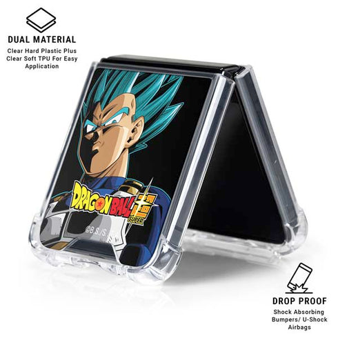 Dragon Ball Super Vegeta Galaxy Z Flip7 Clear Case