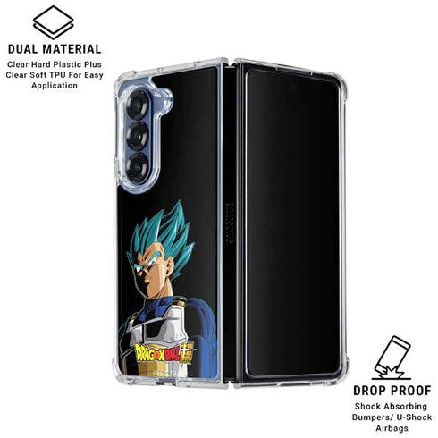 Dragon Ball Super Vegeta Galaxy Z Fold7 Clear Case
